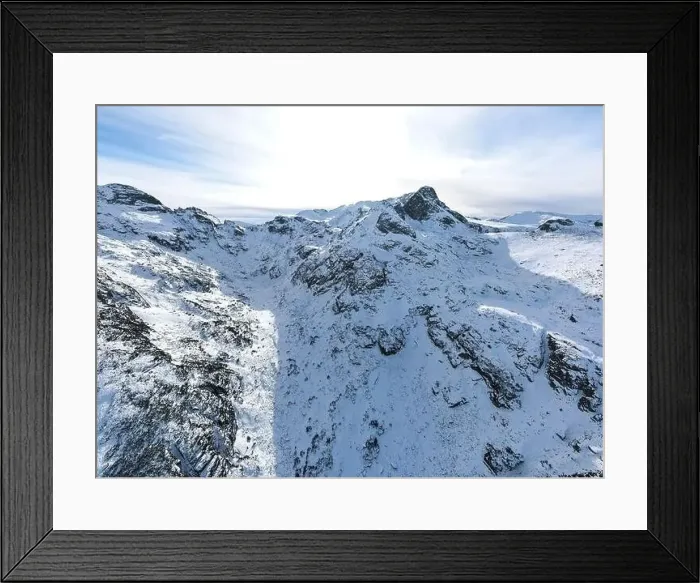 Framed Print : Aerial winter panorama of Malyovitsa peak, Rila Mountain, Bulgaria Framed Print : Aerial winter panorama of Malyovitsa peak, Rila Mountain, Bulgaria