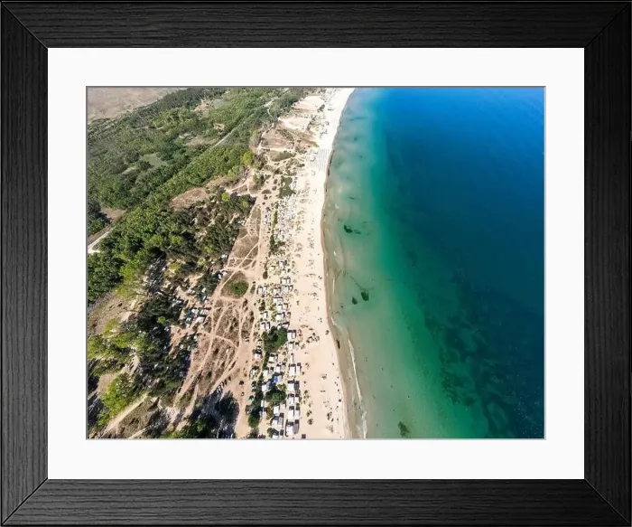 Framed Print : Aerial panorama of Gradina (Garden) Beach near town of Sozopol, Burgas Region, Bulgaria Framed Print : Aerial panorama of Gradina (Garden) Beach near town of Sozopol, Burgas Region, Bulgaria