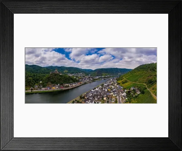 Framed Print : Panorama of Cochem with the Reichsburg Cochem Framed Print : Panorama of Cochem with the Reichsburg Cochem