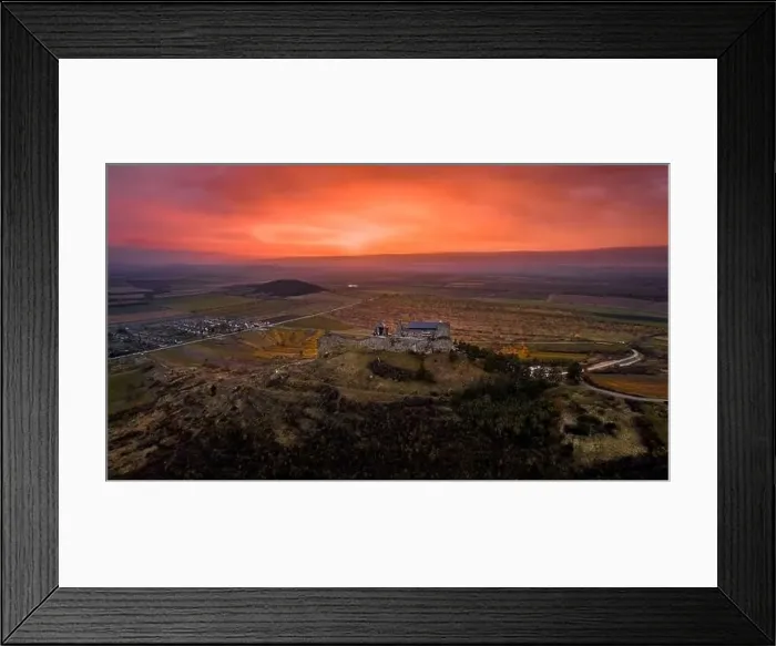 Framed Print : Boldogko, Hungary - Aerial panoramic view of Boldogko Castle (Boldogko vára / Boldogkováralja) Framed Print : Boldogko, Hungary - Aerial panoramic view of Boldogko Castle (Boldogko vára / Boldogkováralja)