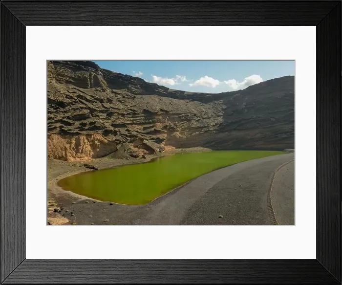 Framed Print : Landscape at the coast of El Golfo on Lanzarote in Canary islands, Spain Framed Print : Landscape at the coast of El Golfo on Lanzarote in Canary islands, Spain