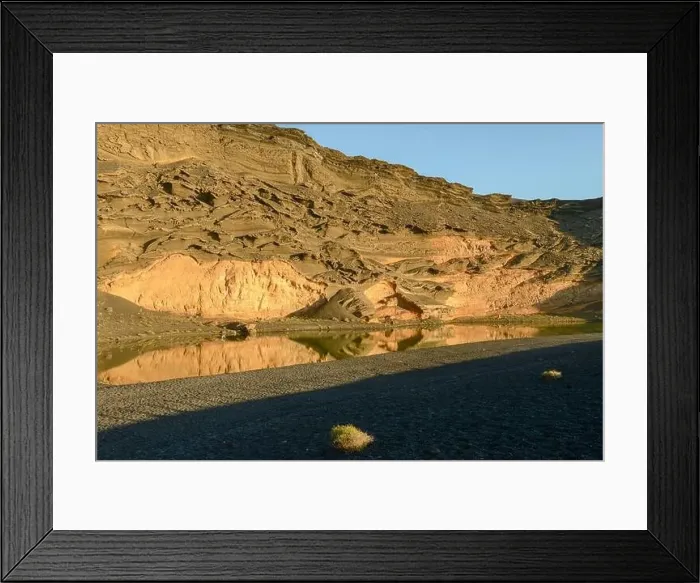 Framed Print : Landscape at the coast of El Golfo on Lanzarote in Canary islands, Spain Framed Print : Landscape at the coast of El Golfo on Lanzarote in Canary islands, Spain