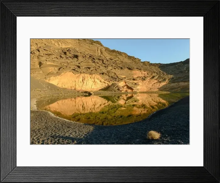 Framed Print : Landscape at the coast of El Golfo on Lanzarote in Canary islands, Spain Framed Print : Landscape at the coast of El Golfo on Lanzarote in Canary islands, Spain