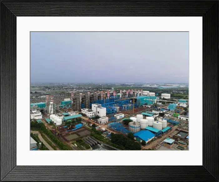 Framed Print : Aerial view of Oil and gas industry - refinery after rain - factory - petrochemical plant Framed Print : Aerial view of Oil and gas industry - refinery after rain - factory - petrochemical plant