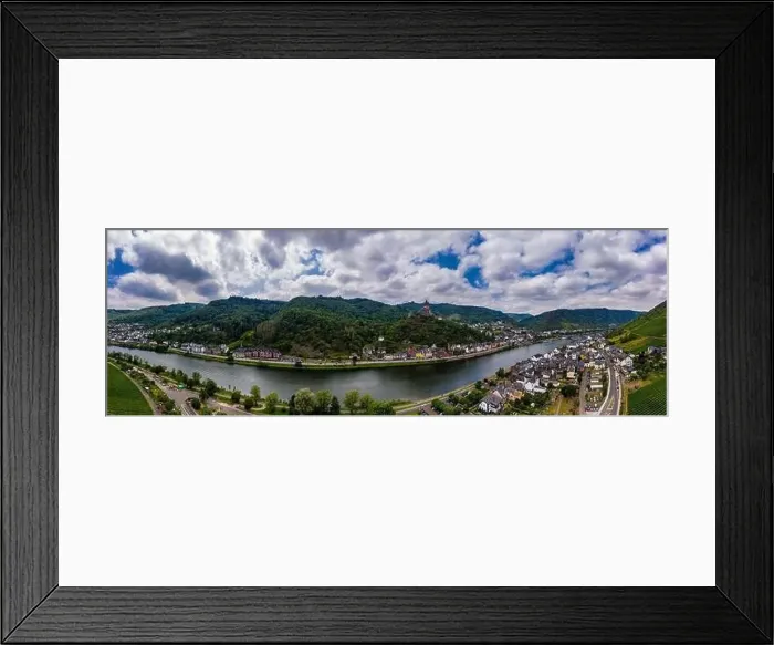 Framed Print : Panorama of Cochem with the Reichsburg Cochem Framed Print : Panorama of Cochem with the Reichsburg Cochem