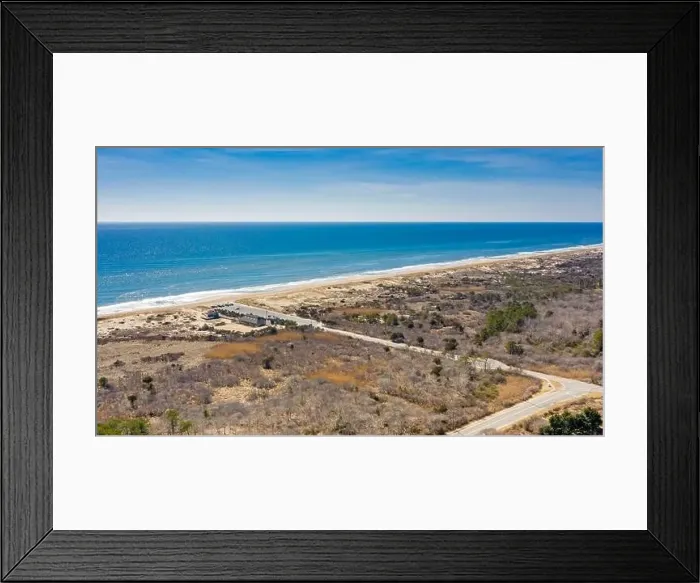 Framed Print : Aerial view of Indian Wells Beach, Amagansett, NY Framed Print : Aerial view of Indian Wells Beach, Amagansett, NY