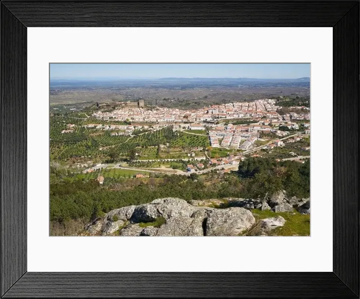 Framed Print : Castelo de Vide in Alentejo, Portugal from Serra de Sao Mamede mountains Framed Print : Castelo de Vide in Alentejo, Portugal from Serra de Sao Mamede mountains