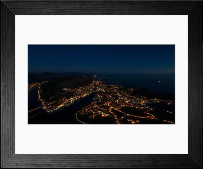 Framed Print : Aerial drone shot of Port Gruz in Dubrovnik in Croatia summer dusk Framed Print : Aerial drone shot of Port Gruz in Dubrovnik in Croatia summer dusk