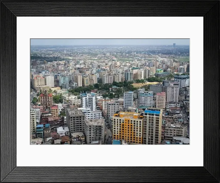 Framed Print : Aerial view of Dar Es Salaam capital of Tanzania in Africa Framed Print : Aerial view of Dar Es Salaam capital of Tanzania in Africa