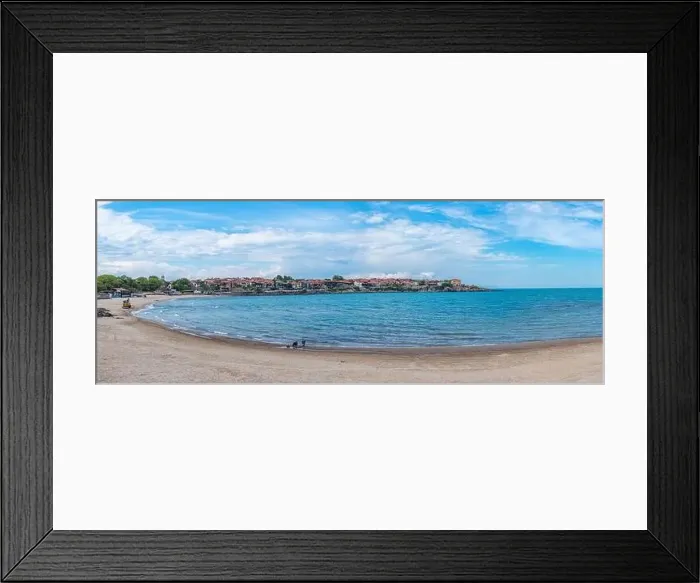 Framed Print : Sozopol, Bulgaria, May 26, 2020: Central beach of the bulgarian town Sozopol Framed Print : Sozopol, Bulgaria, May 26, 2020: Central beach of the bulgarian town Sozopol