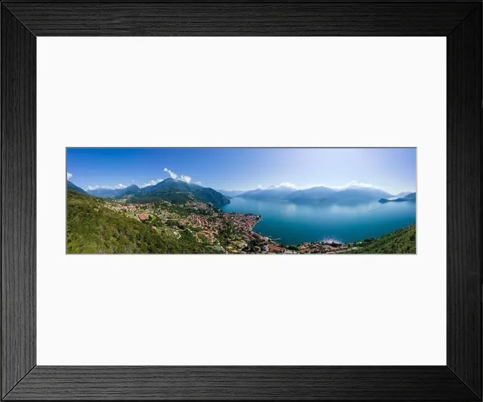Framed Print : Amazing aerial view of Menaggio seen from Monte Crocetta Framed Print : Amazing aerial view of Menaggio seen from Monte Crocetta