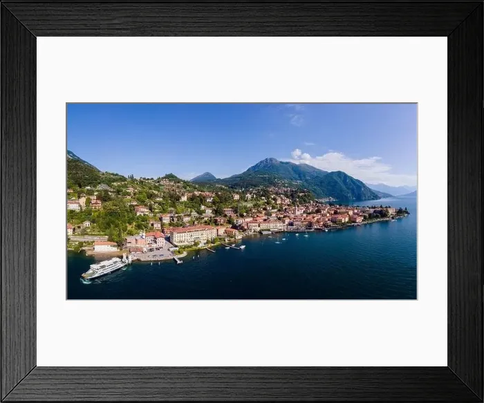 Framed Print : Aerial view of Menaggio, Lake of Como, Italy Framed Print : Aerial view of Menaggio, Lake of Como, Italy