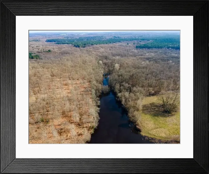 Framed Print : Aerial view of the forest of Touraine in winter, Loire Valley, France Framed Print : Aerial view of the forest of Touraine in winter, Loire Valley, France