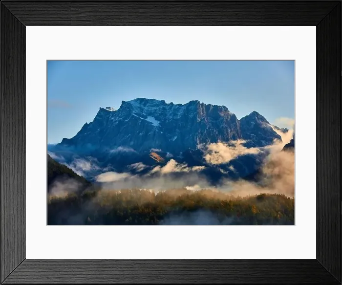 Framed Print : a beautiful landscape of fog in a forest