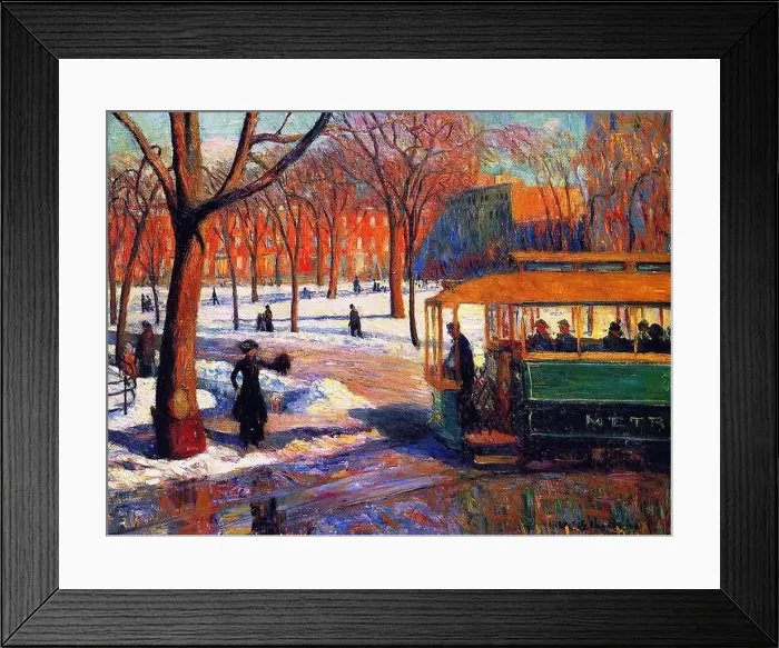 Framed Print : William James Glackens - Green Car 1910 Framed Print : William James Glackens - Green Car 1910