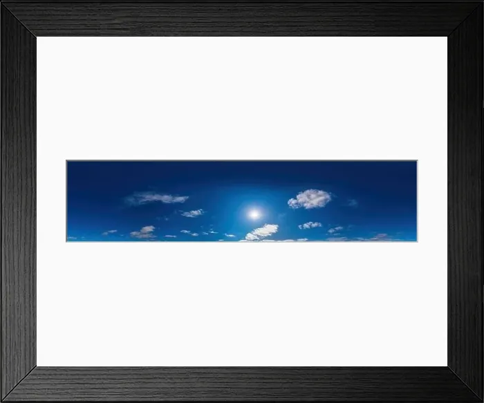 Framed Print : Sky panorama with Cirrus clouds in Seamless spherical equirectangular format Framed Print : Sky panorama with Cirrus clouds in Seamless spherical equirectangular format
