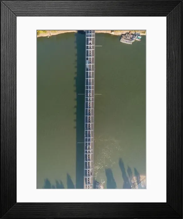 Framed Print : Baja Bridge in Hungary across river Danube Framed Print : Baja Bridge in Hungary across river Danube