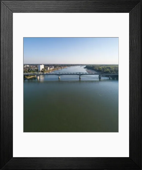 Framed Print : Baja Bridge in Hungary across river Danube Framed Print : Baja Bridge in Hungary across river Danube