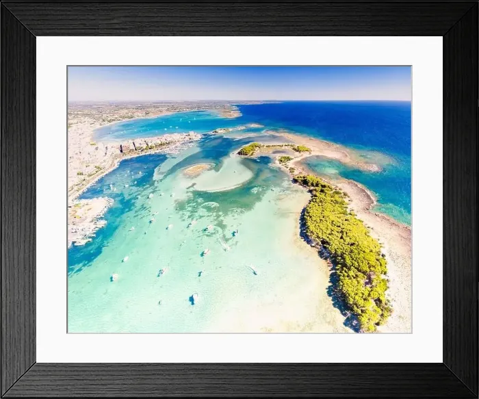 Framed Print : Sunshine over boats moored in the clear sea from above, Porto Cesareo, Lecce province, Salento, Apulia, Italy Framed Print : Sunshine over boats moored in the clear sea from above, Porto Cesareo, Lecce province, Salento, Apulia, Italy