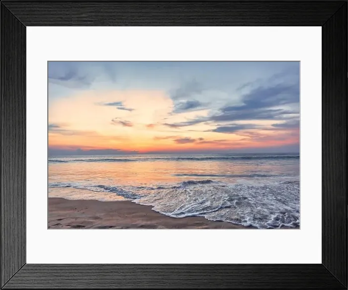 Framed Print : Beautiful sunset over the clam sea with cloud and sky background Framed Print : Beautiful sunset over the clam sea with cloud and sky background