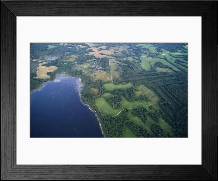 Framed Print : Countryside background aerial above drone top view Framed Print : Countryside background aerial above drone top view