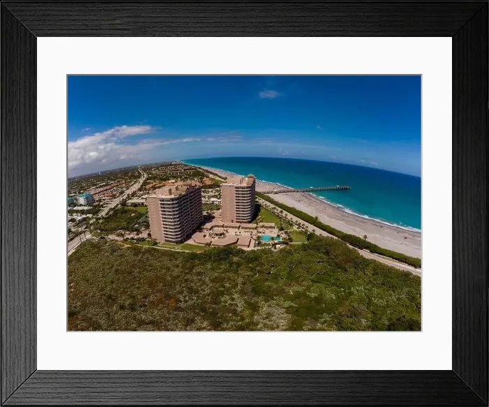 Framed Print : Aerial photo of Juno Beach pier and landscape Florida USA Framed Print : Aerial photo of Juno Beach pier and landscape Florida USA