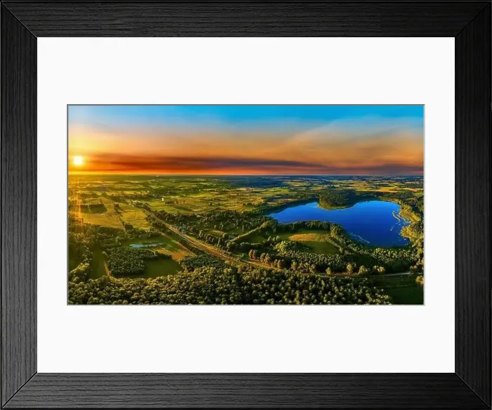Framed Print : Sunset in Masuria in north-eastern Poland Framed Print : Sunset in Masuria in north-eastern Poland