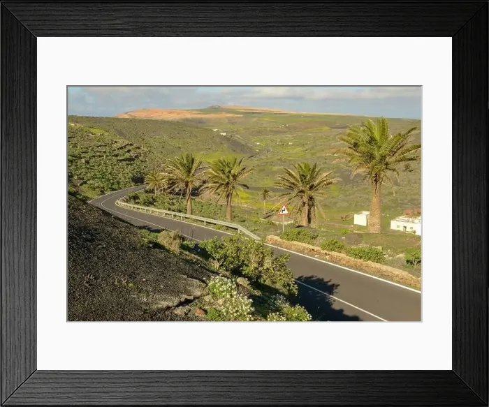 Framed Print : Road at Lanzarote on Canary island in Spain Framed Print : Road at Lanzarote on Canary island in Spain
