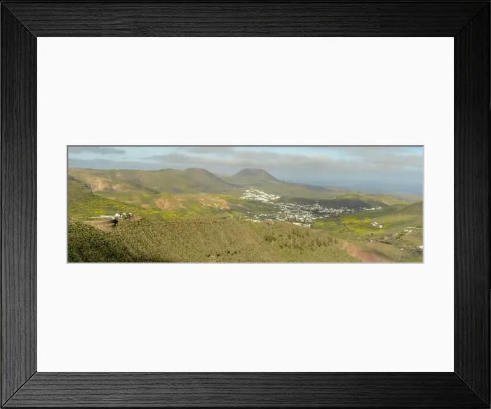 Framed Print : Panoramic view of Haria valley at Lanzarote on Canary island in Spain
