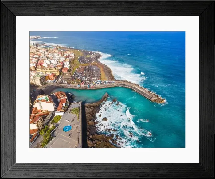 Framed Print : Aerial view with Puerto de la Cruz, Tenerife island, Spain Framed Print : Aerial view with Puerto de la Cruz, Tenerife island, Spain