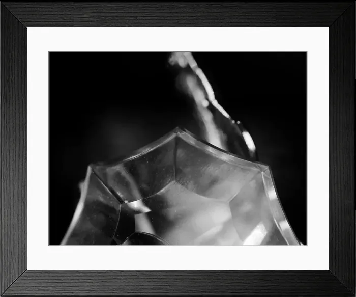 Framed Print : Abstract Macro Photography droplets, glass and metal Framed Print : Abstract Macro Photography droplets, glass and metal