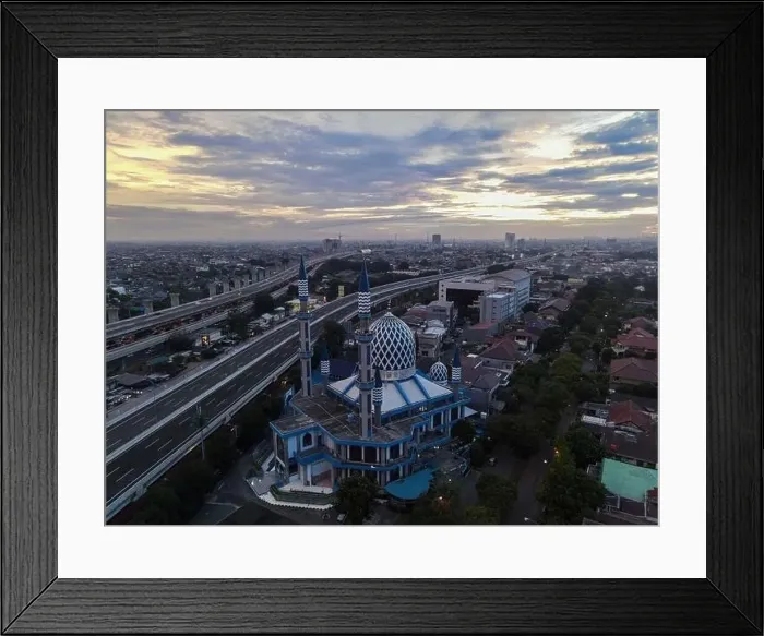 Framed Print : Al-azhar Center Mosque panorama view Largest Mosque in Bekasi Framed Print : Al-azhar Center Mosque panorama view Largest Mosque in Bekasi