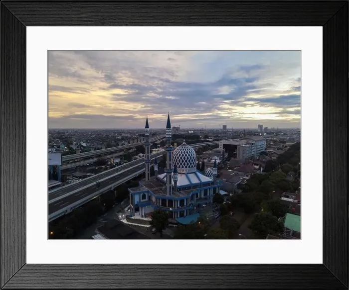 Framed Print : Al-azhar Center Mosque panorama view Largest Mosque in Bekasi Framed Print : Al-azhar Center Mosque panorama view Largest Mosque in Bekasi