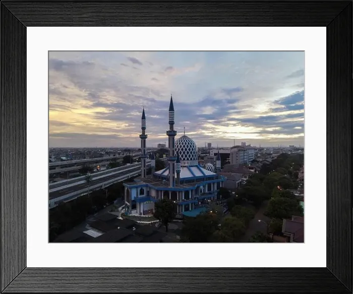 Framed Print : Al-azhar Center Mosque panorama view Largest Mosque in Bekasi Framed Print : Al-azhar Center Mosque panorama view Largest Mosque in Bekasi