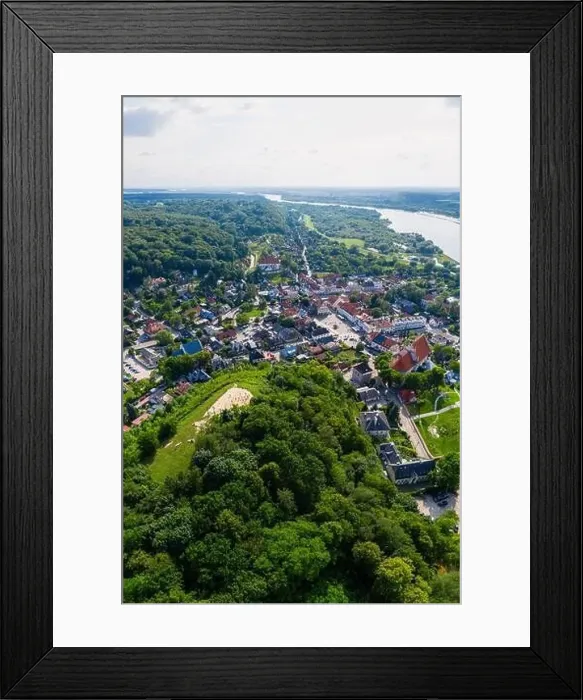 Framed Print : Aerial view of historic town Kazimierz Dolny nad Wisla in Poland Framed Print : Aerial view of historic town Kazimierz Dolny nad Wisla in Poland
