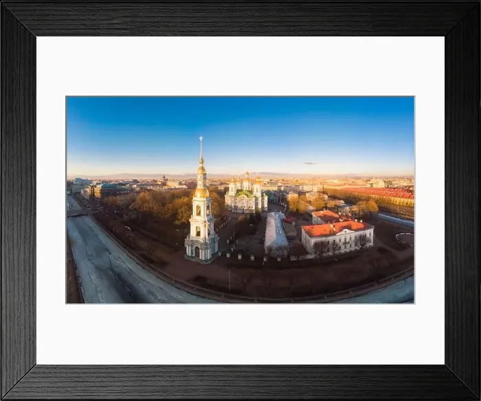 Framed Print : Aerial top view to St. Nicholas Naval Sea Cathedral in sunny day Framed Print : Aerial top view to St. Nicholas Naval Sea Cathedral in sunny day