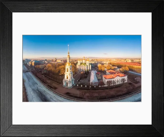 Framed Print : Aerial top view to St. Nicholas Naval Sea Cathedral in sunny day Framed Print : Aerial top view to St. Nicholas Naval Sea Cathedral in sunny day
