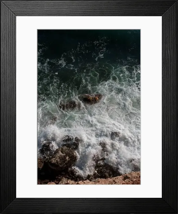 Framed Print : Ocean wave background breaking sea water rocky shore rough seas turquoise water gradient foam Framed Print : Ocean wave background breaking sea water rocky shore rough seas turquoise water gradient foam