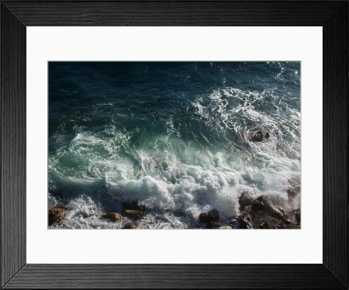 Framed Print : Ocean wave background breaking sea water rocky shore rough seas turquoise water gradient foam Framed Print : Ocean wave background breaking sea water rocky shore rough seas turquoise water gradient foam