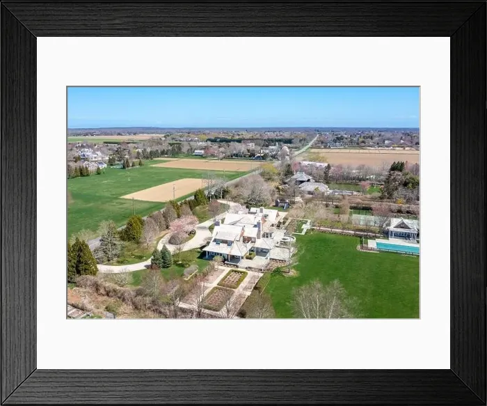 Framed Print : Aerial view of Sagaponack and Parsonage lane Framed Print : Aerial view of Sagaponack and Parsonage lane