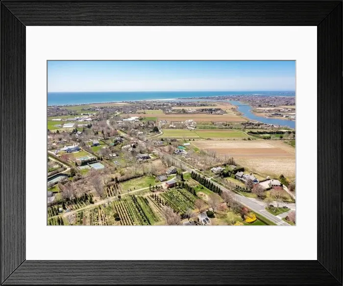 Framed Print : Aerial view of Sagaponack