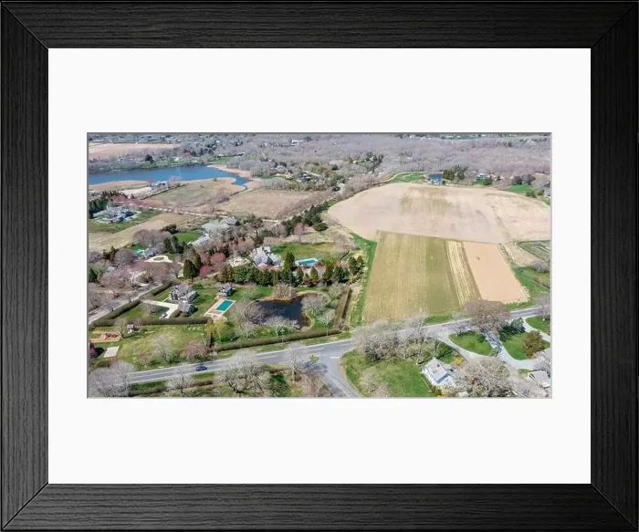 Framed Print : Aerial view of Sagaponack