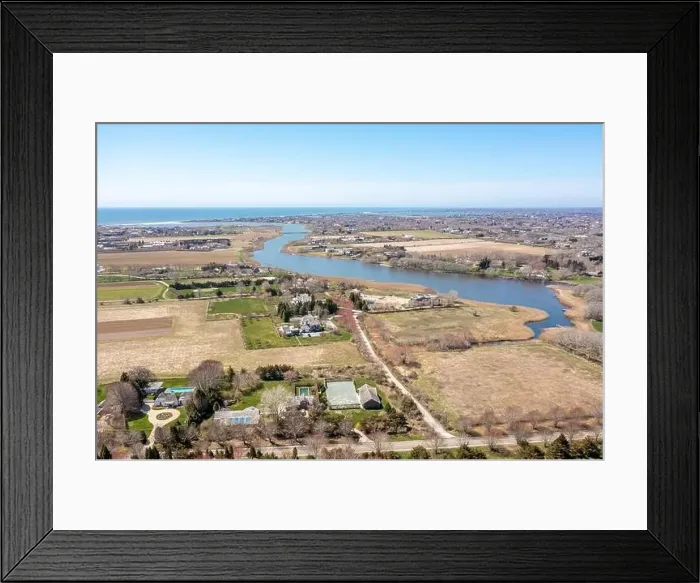 Framed Print : Aerial view of Sagapaonck and Sagaponack Pond Framed Print : Aerial view of Sagapaonck and Sagaponack Pond