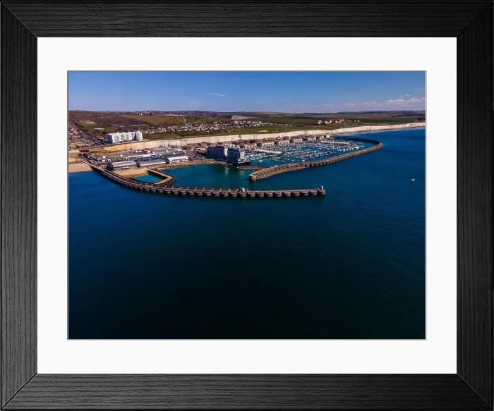 Framed Print : Brighton Marina Aerial Photo, Spring Time, Drone Photo from the sea, overlooking Brighton Marina, and the South Downs Framed Print : Brighton Marina Aerial Photo, Spring Time, Drone Photo from the sea, overlooking Brighton Marina, and the South Downs
