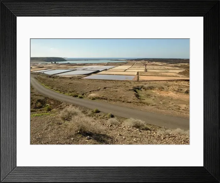 Framed Print : Aerial view at the salt mine of Janubio on Lanzarote island in Spain Framed Print : Aerial view at the salt mine of Janubio on Lanzarote island in Spain