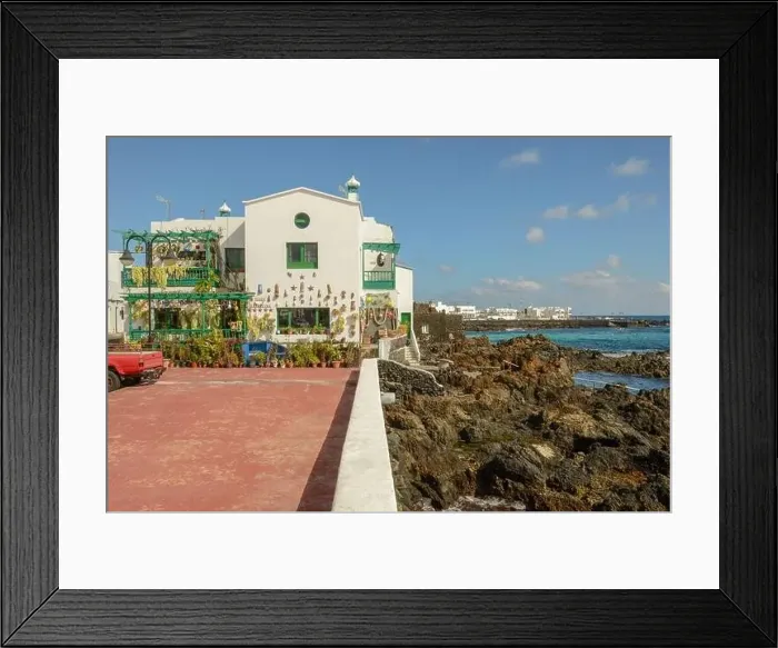 Framed Print : Punta Mujeres, Spain - 18 January 2021: the village of Punta Mujeres on Lanzarote island in Spain