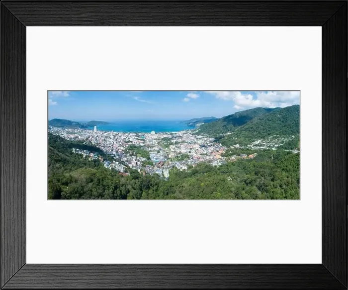 Framed Print : Panorama landscape nature view from Drone aerial view of patong bay in phuket thailand Amazing High angle view phuket Framed Print : Panorama landscape nature view from Drone aerial view of patong bay in phuket thailand Amazing High angle view phuket
