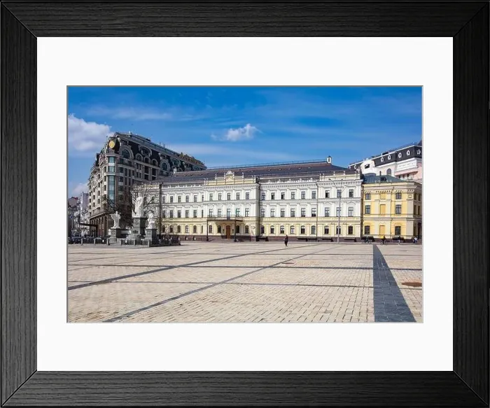 Framed Print : Kyiv, Ukraine - April 1, 2021: Aerial view on Monument to Princess Olga Framed Print : Kyiv, Ukraine - April 1, 2021: Aerial view on Monument to Princess Olga