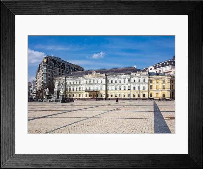Framed Print : Kyiv, Ukraine - April 1, 2021: Aerial view on Monument to Princess Olga Framed Print : Kyiv, Ukraine - April 1, 2021: Aerial view on Monument to Princess Olga