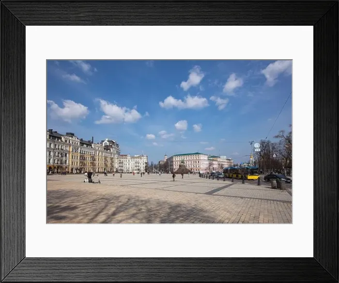 Framed Print : Kyiv, Ukraine - April 1, 2021: Aerial view on Monument to Princess Olga Framed Print : Kyiv, Ukraine - April 1, 2021: Aerial view on Monument to Princess Olga